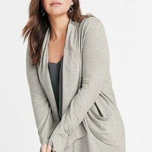 Ryllace  Drape Front Pocket Overpiece Cardigan